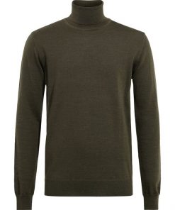 J.Lindeberg Lyd Merino Turtle Neck Sweater Seaweed Green