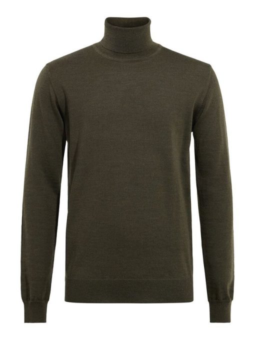 J.Lindeberg Lyd Merino Turtle Neck Sweater Seaweed Green