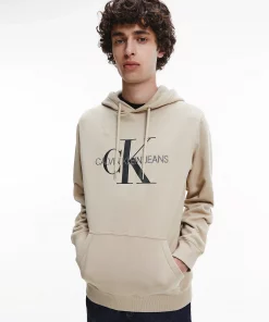 Calvin Klein Loho Hoodie Crockery/Black Olive