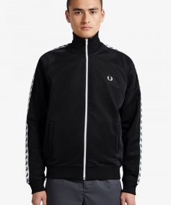 Fred Perry Taped Track Jacket Black