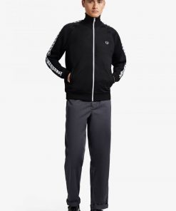 Fred Perry Taped Track Jacket Black