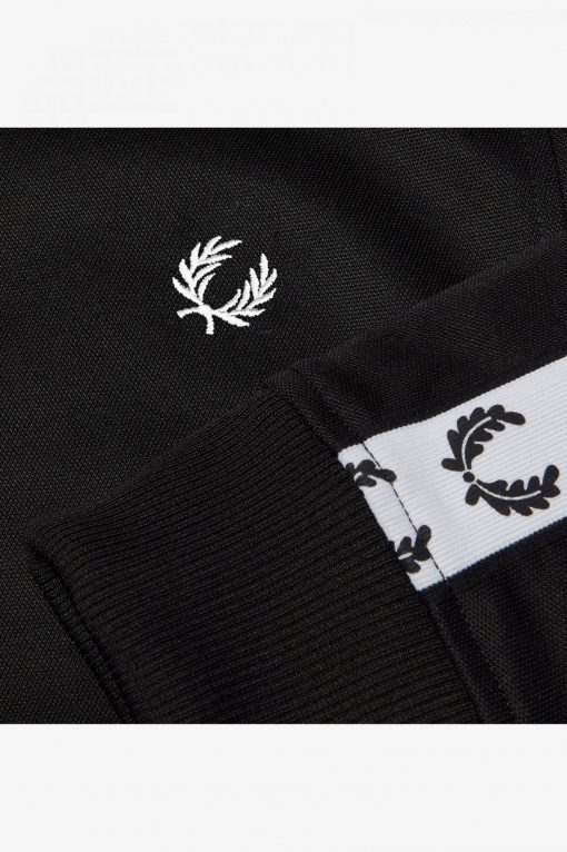 Fred Perry Taped Track Jacket Black