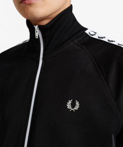 Fred Perry Taped Track Jacket Black