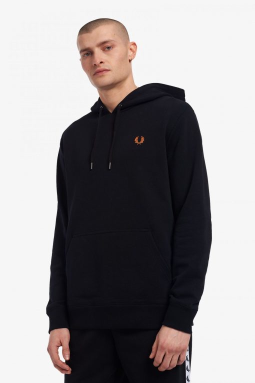 Fred Perry Laurel Wreath Hooded Sweatshirt Black