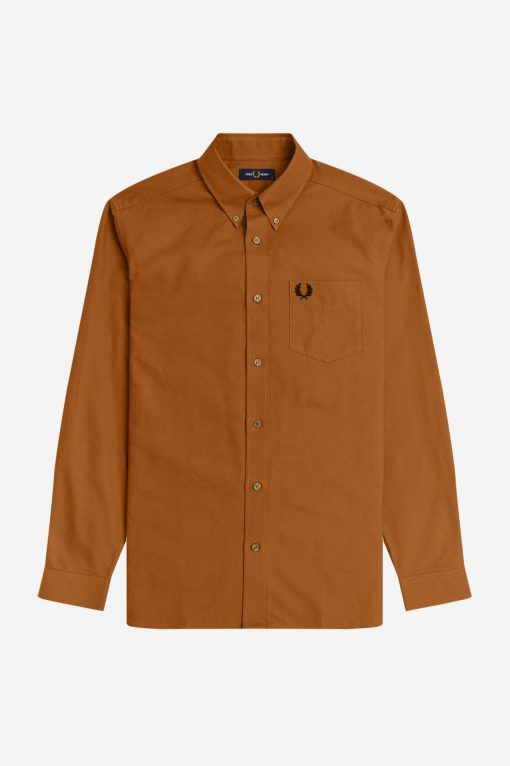 Fred Perry Oxford Shirt Dark Caramel