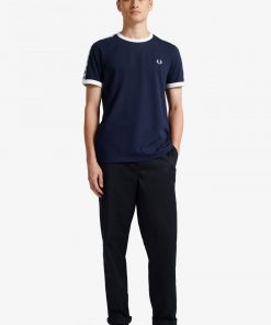 Fred Perry Taped Ringer T-Shirt Carbon Blue