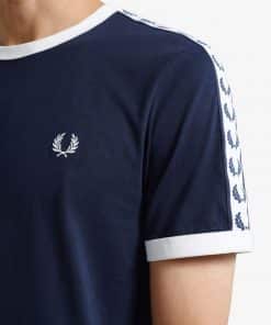 Fred Perry Taped Ringer T-Shirt Carbon Blue