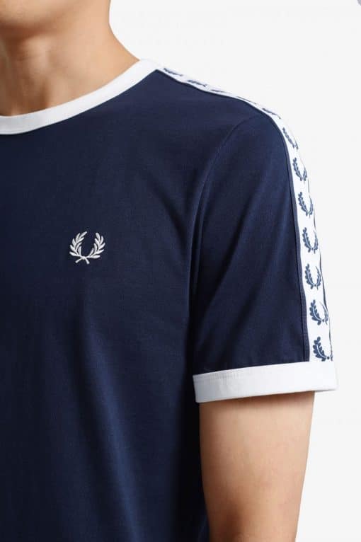 Fred Perry Taped Ringer T-Shirt Carbon Blue