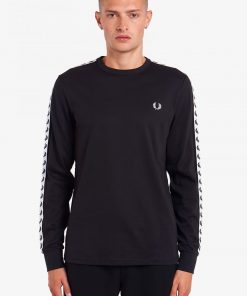 Fred Perry Taped L/S T-shirt Black