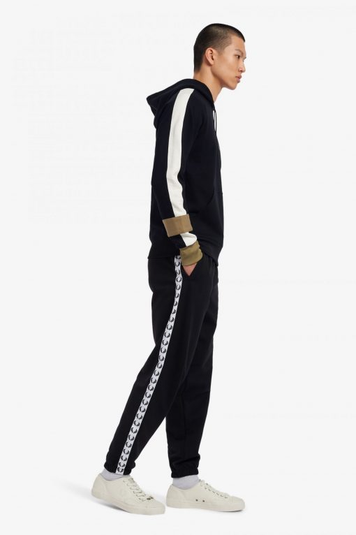 Fred Perry Taped Track Pants Black
