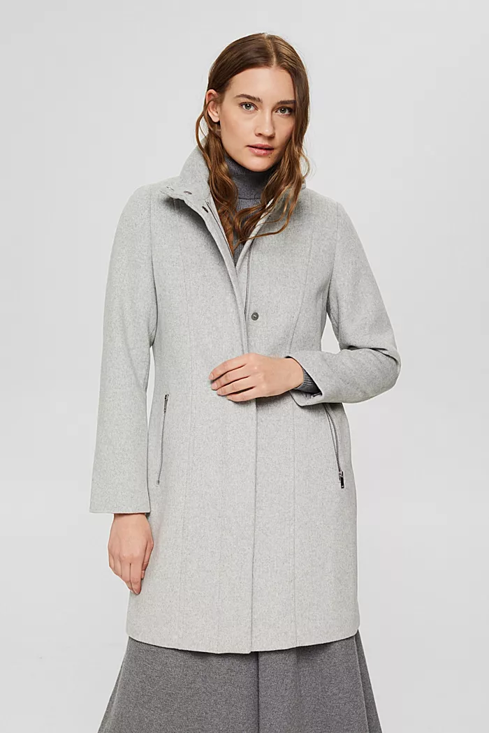 Light grey coat deals