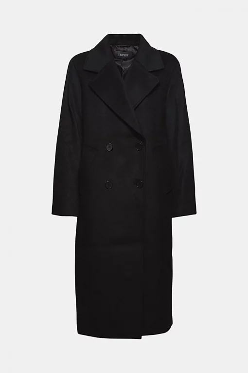 Esprit Wool Blend Coat Black