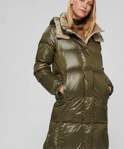 Esprit Long Down Coat Dark Khaki