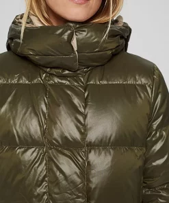 Esprit Long Down Coat Dark Khaki