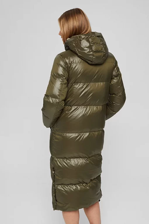 Esprit Long Down Coat Dark Khaki
