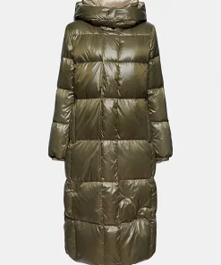 Esprit Long Down Coat Dark Khaki