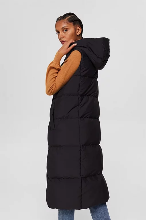 Esprit Long Down Vest Black