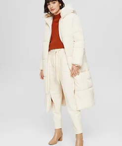 Esprit Long Quilted Coat Ice