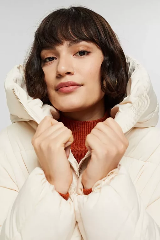 Esprit Long Quilted Coat Ice
