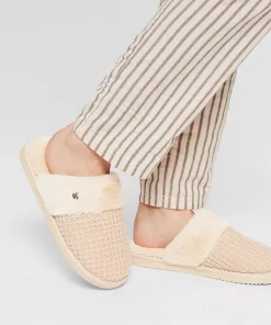 Esprit Knit Slippers Beige