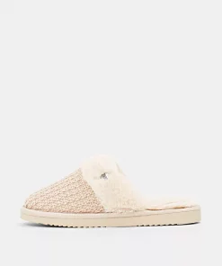 Esprit Knit Slippers Beige