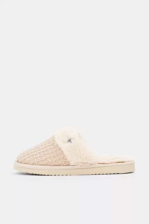 Esprit Knit Slippers Beige