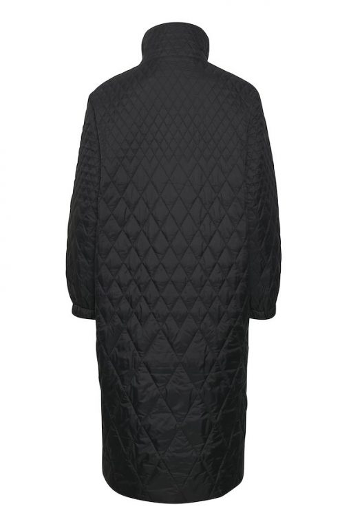 Gestuz Evalagz Quilted Coat Black