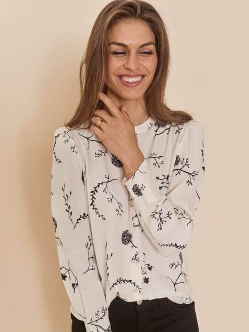 Mos Mosh Avery Floret Shirt Ecru
