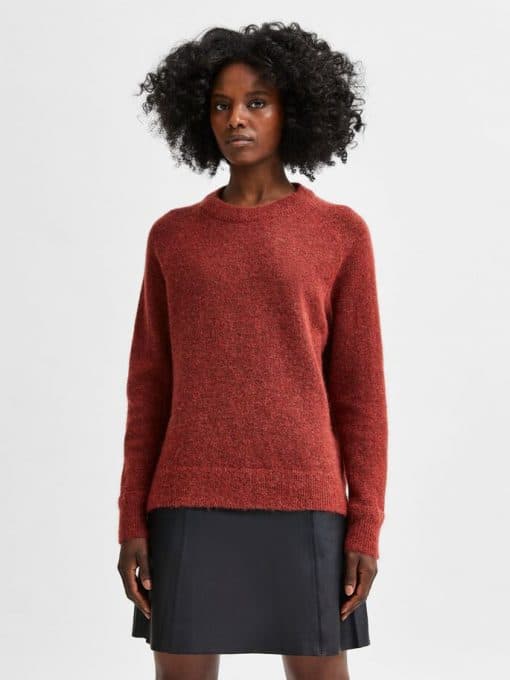 Selected Femme Lulu O-neck Chili Oil