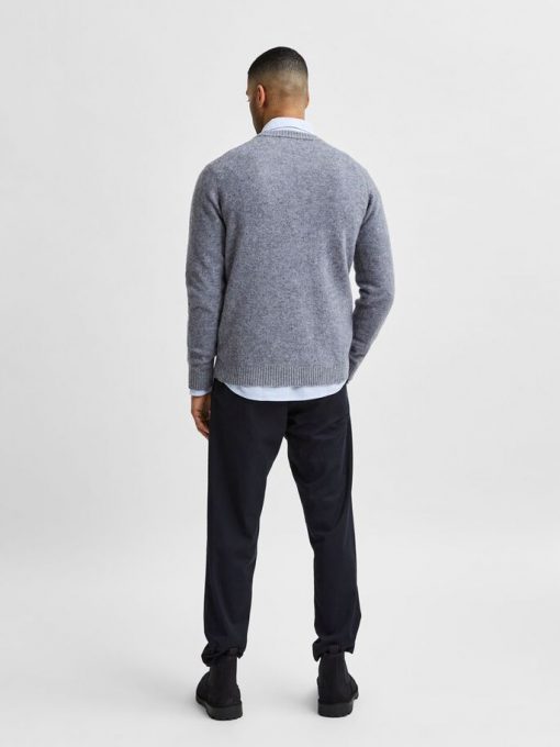 Selected Homme New Coban Lambswool Crew Medium Grey Melange