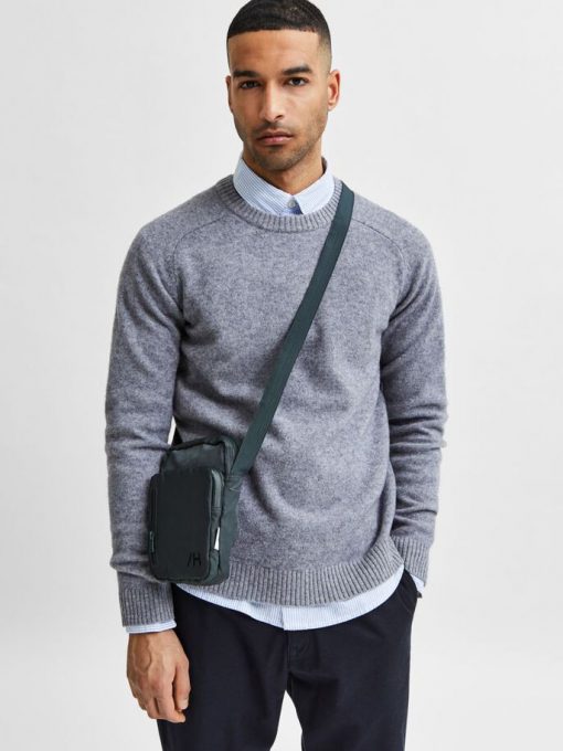 Selected Homme New Coban Lambswool Crew Medium Grey Melange