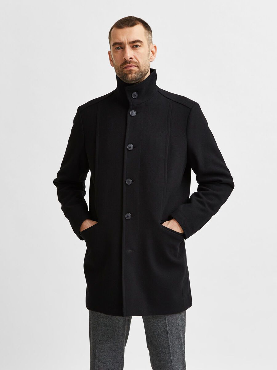 Buy Selected Homme Morrison Wool Coat Black Scandinavian Fashion Store