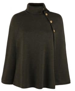 Stenströms Berta Merino Knit Poncho Green