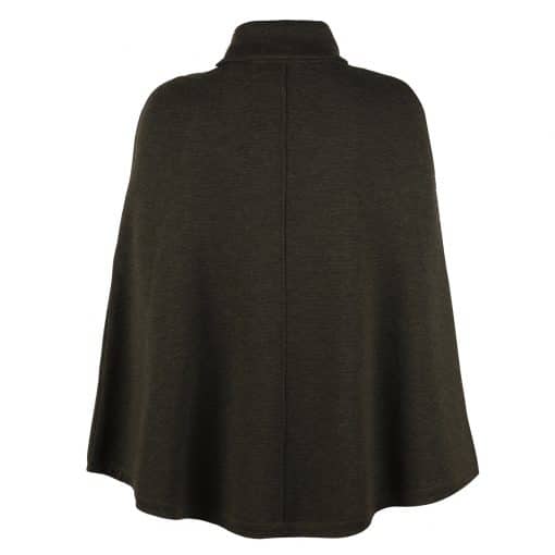 Stenströms Berta Merino Knit Poncho Green