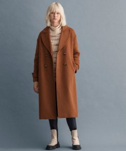 Gant Woman Wool Coat Roasted Walnut