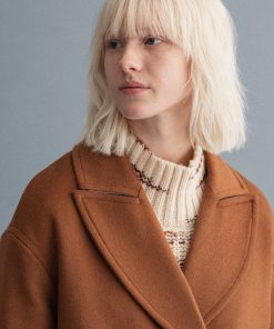 Gant Woman Wool Coat Roasted Walnut