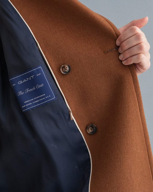 Gant Woman Wool Coat Roasted Walnut