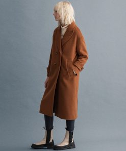 Gant Woman Wool Coat Roasted Walnut