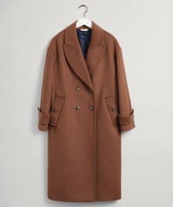 Gant Woman Wool Coat Roasted Walnut
