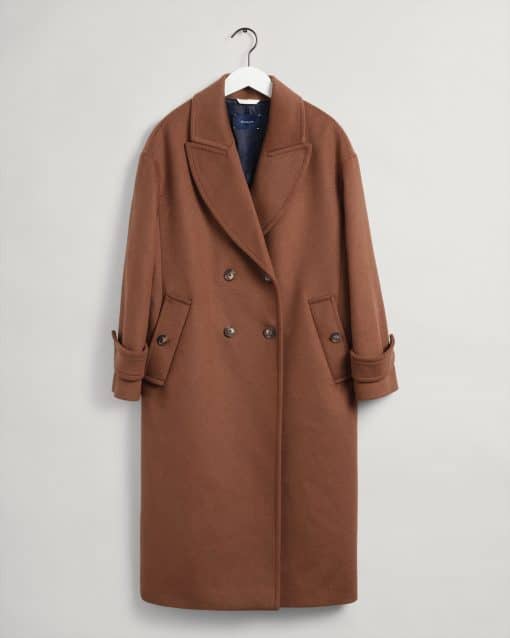 Gant Woman Wool Coat Roasted Walnut
