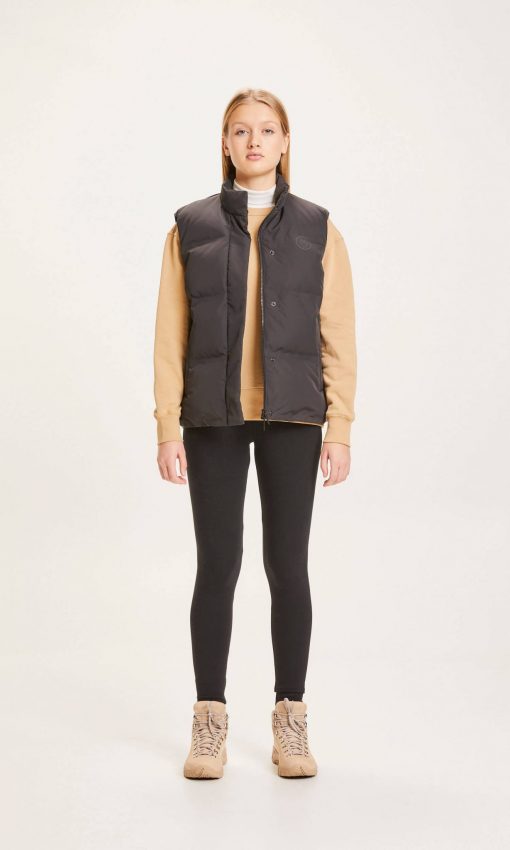 Knowledge Cotton Apparel Alyssa Puffer Vest Black