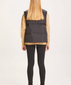 Knowledge Cotton Apparel Alyssa Puffer Vest Black