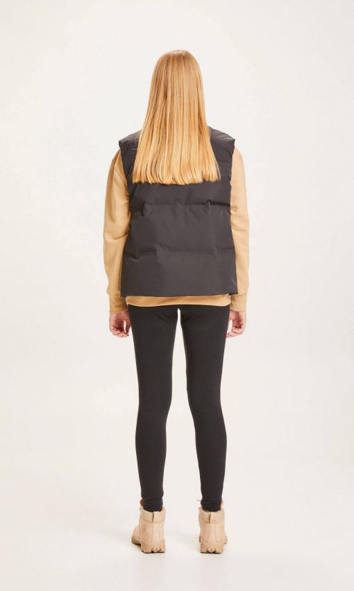 Knowledge Cotton Apparel Alyssa Puffer Vest Black