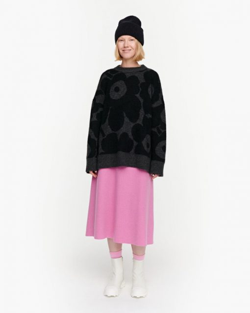 Marimekko Polkujen Unikko Knit Black