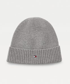 Tommy Hilfiger Pima Cotton/Cashmere Beanie Mid Grey Heather