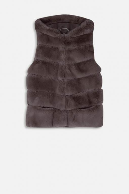 Rino & Pelle Denise faux Fur Waistcoat Morel