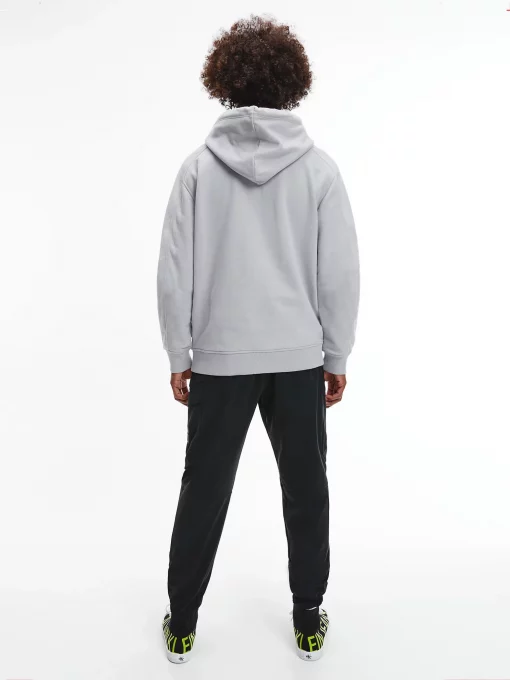 Calvin Klein Micro Branding Hoodie Marble Grey