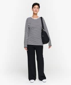 Marimekko Pitkähiha Tasaraita T-Shirt Black