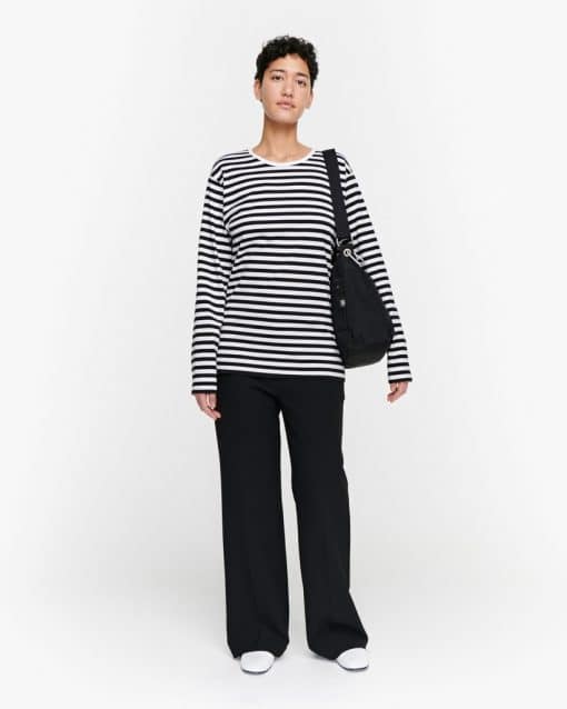 Marimekko Pitkähiha Tasaraita T-Shirt Black