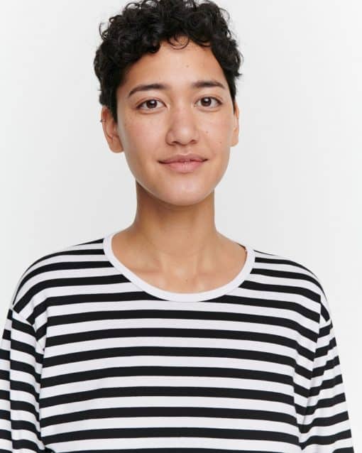 Marimekko Pitkähiha Tasaraita T-Shirt Black